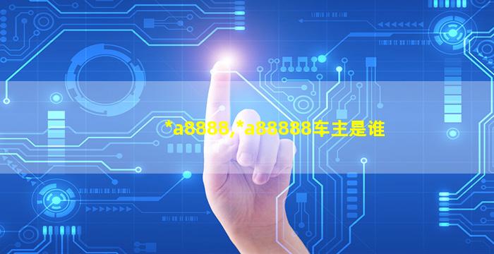 *
a8888,*
a88888车主是谁