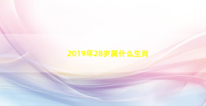 2019年28岁属什么生肖