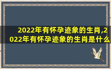 2022年有怀孕迹象的生肖,2022年有怀孕迹象的生肖是什么