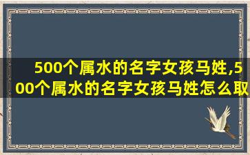 500个属水的名字女孩马姓,500个属水的名字女孩马姓怎么取