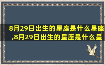 8月29日出生的星座是什么星座,8月29日出生的星座是什么星座呢