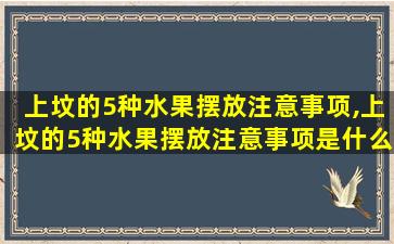 上坟的5种水果摆放注意事项,上坟的5种水果摆放注意事项是什么