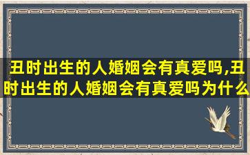 丑时出生的人婚姻会有真爱吗,丑时出生的人婚姻会有真爱吗为什么