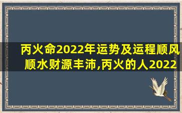 丙火命2022年运势及运程顺风顺水财源丰沛,丙火的人2022年运气