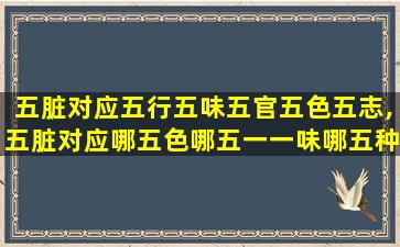 五脏对应五行五味五官五色五志,五脏对应哪五色哪五一一味哪五种情志