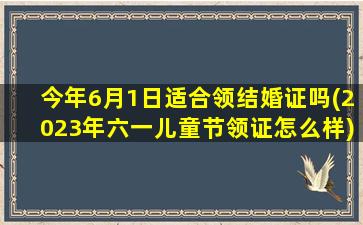 今年6月1日适合领结婚证吗(2023年六一儿童节领证怎么样)