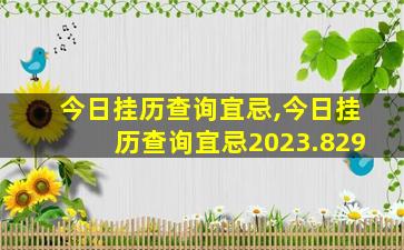 今日挂历查询宜忌,今日挂历查询宜忌2023.829