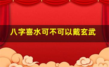 八字喜水可不可以戴玄武