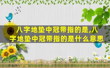 八字地垫中冠带指的是,八字地垫中冠带指的是什么意思