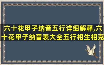 六十花甲子纳音五行详细解释,六十花甲子纳音表大全五行相生相克