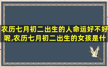 农历七月初二出生的人命运好不好呢,农历七月初二出生的女孩是什么命旺夫命吗