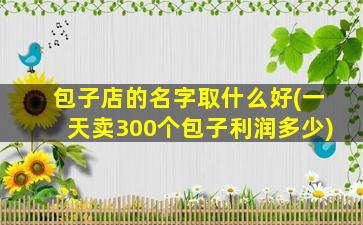 包子店的名字取什么好(一天卖300个包子利润多少)