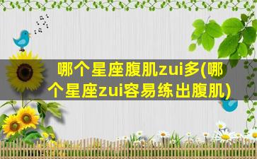 哪个星座腹肌zui
多(哪个星座zui
容易练出腹肌)