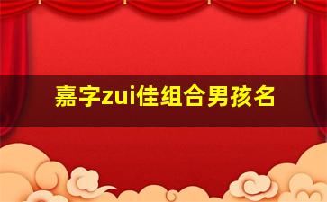 嘉字zui
佳组合男孩名
