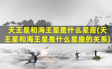 天王星和海王星是什么星座(天王星和海王星是什么星座的关系)