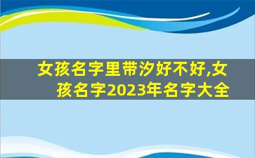 女孩名字里带汐好不好,女孩名字2023年名字大全