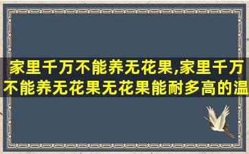 家里千万不能养无花果,家里千万不能养无花果无花果能耐多高的温度