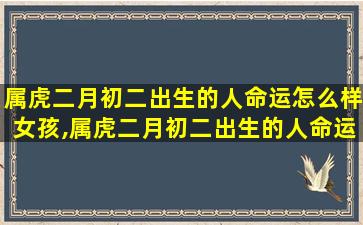 属虎二月初二出生的人命运怎么样女孩,属虎二月初二出生的人命运怎么样女孩名字