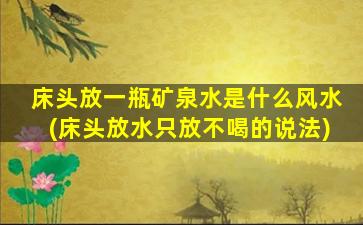 床头放一瓶矿泉水是什么风水(床头放水只放不喝的说法)