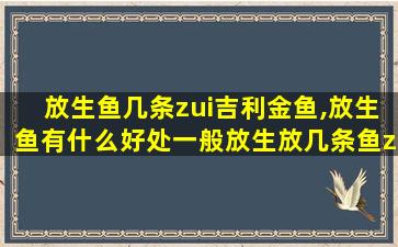 放生鱼几条zui
吉利金鱼,放生鱼有什么好处一般放生放几条鱼zui
好