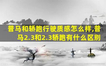 普马和轿跑行驶质感怎么样,普马2.3和2.3轿跑有什么区别