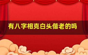 有八字相克白头偕老的吗