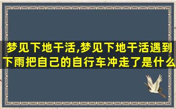 梦见下地干活,梦见下地干活遇到下雨把自己的自行车冲走了是什么意思
