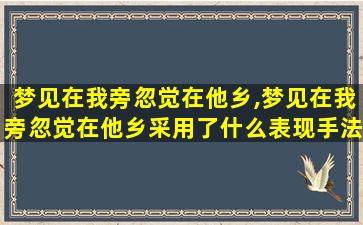 梦见在我旁忽觉在他乡,梦见在我旁忽觉在他乡采用了什么表现手法有什么好处