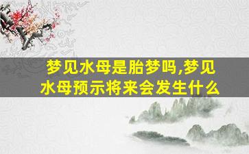 梦见水母是胎梦吗,梦见水母预示将来会发生什么