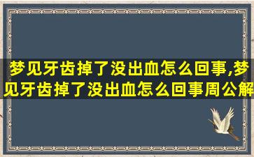 梦见牙齿掉了没出血怎么回事,梦见牙齿掉了没出血怎么回事周公解梦