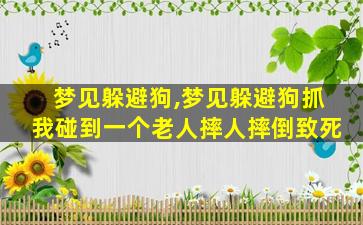 梦见躲避狗,梦见躲避狗抓我碰到一个老人摔人摔倒致死