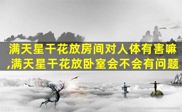 满天星干花放房间对人体有害嘛,满天星干花放卧室会不会有问题