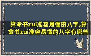 算命书zui
准容易懂的八字,算命书zui
准容易懂的八字有哪些