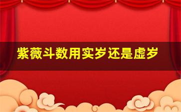 紫薇斗数用实岁还是虚岁