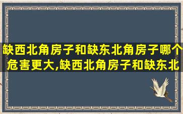 缺西北角房子和缺东北角房子哪个危害更大,缺西北角房子和缺东北角房子哪个危害更大一些