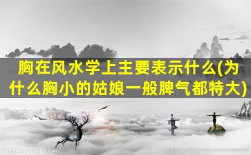 胸在风水学上主要表示什么(为什么胸小的姑娘一般脾气都特大)