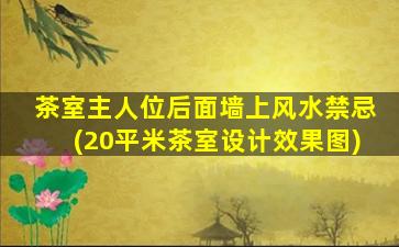 茶室主人位后面墙上风水禁忌(20平米茶室设计效果图)