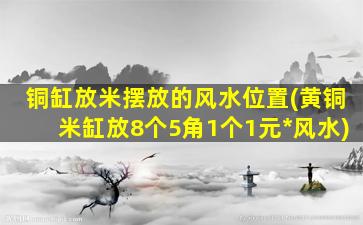 铜缸放米摆放的风水位置(黄铜米缸放8个5角1个1元*
风水)