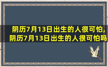 阴历7月13日出生的人很可怕,阴历7月13日出生的人很可怕吗为什么