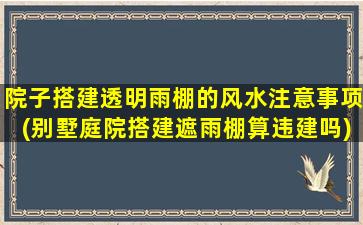 院子搭建透明雨棚的风水注意事项(别墅庭院搭建遮雨棚算违建吗)