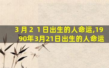 ３月２１日出生的人命运,1990年3月21日出生的人命运